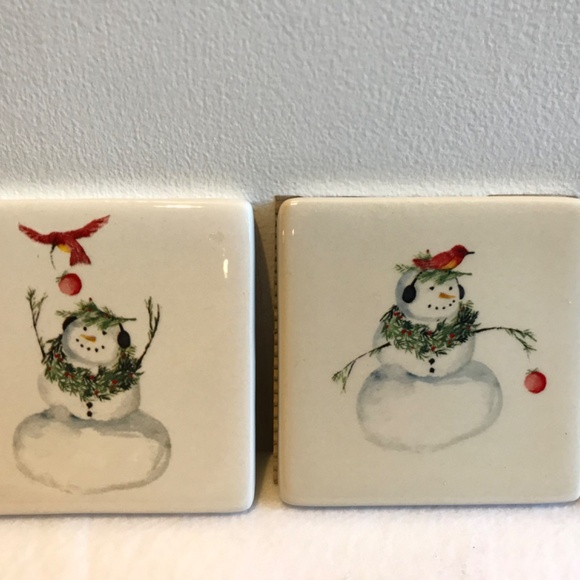 NWT CYNTHIA DUNN SNOWMAN COASTERS - Picture 4 of 5